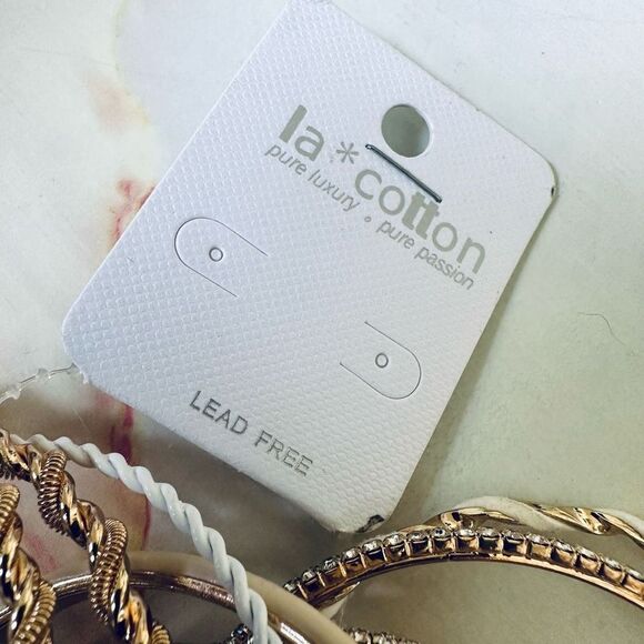 La Cotton gold tone bracelet bundle of 13 - Picture 8 of 8